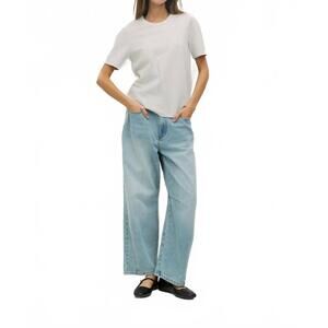 NEW MOD REF ansen ultimate coolgirl barrel jeans in light blue